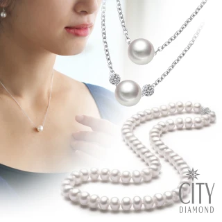 【City Diamond 引雅】日本AKOYA珍珠7-8mm項鍊 手鍊 天然淡水珍珠 串鍊-多款任選(東京Yuki系列)