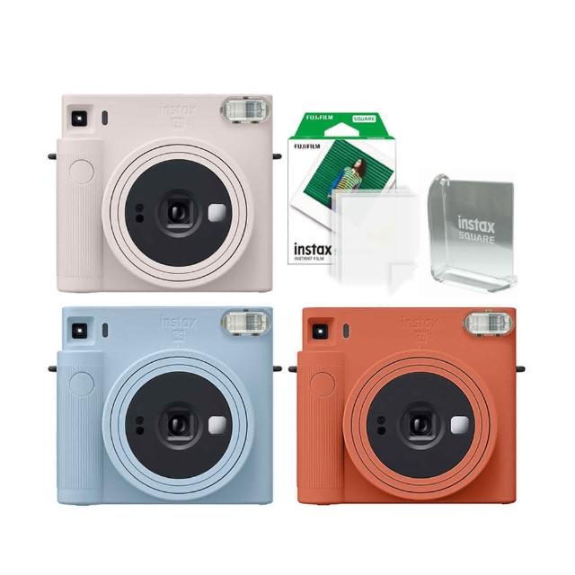 【FUJIFILM 富士】instax SQUARE SQ1 方形拍立得相機  公司貨(送20張底片+旋轉相框+透明保護套20入)
