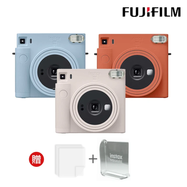 FUJIFILM 富士 instax SQUARE SQ1 方形拍立得相機 公司貨(送旋轉相框+底片透明保護套20入)