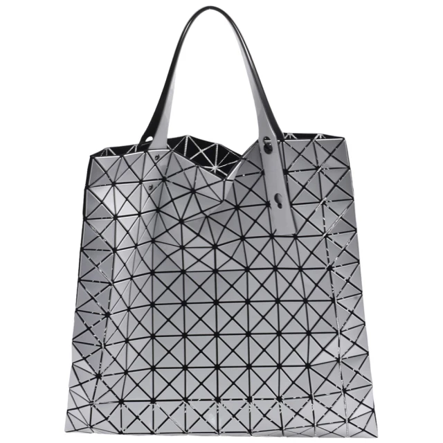 ISSEY MIYAKE 三宅一生 三宅一生BAOBAO 10X10原色幾何菱格手提包(L-白色BB46-AG043-01)