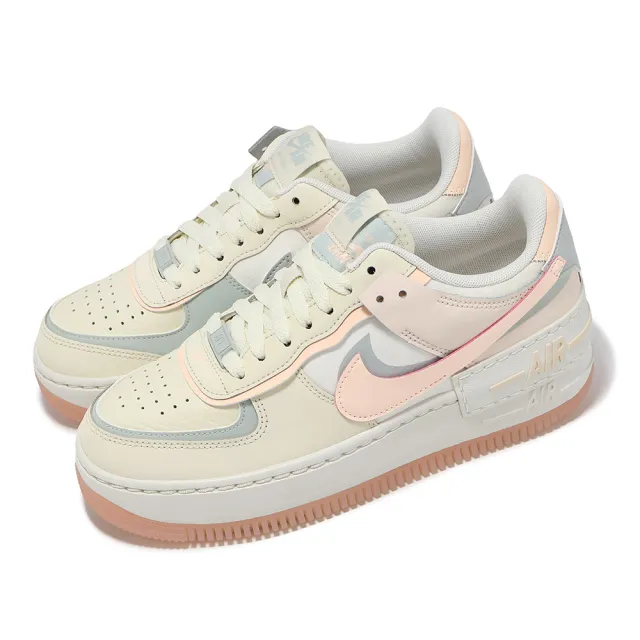 【NIKE 耐吉】休閒鞋 Wmns Air Force 1 Shadow 女鞋 拼接 解構 椰奶 粉紅 AF1(DZ1847-105)