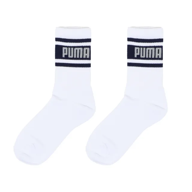 【PUMA】長襪 Fashion Crew Socks 白 藍 灰 中筒襪 休閒襪 襪子(BB1403-06)