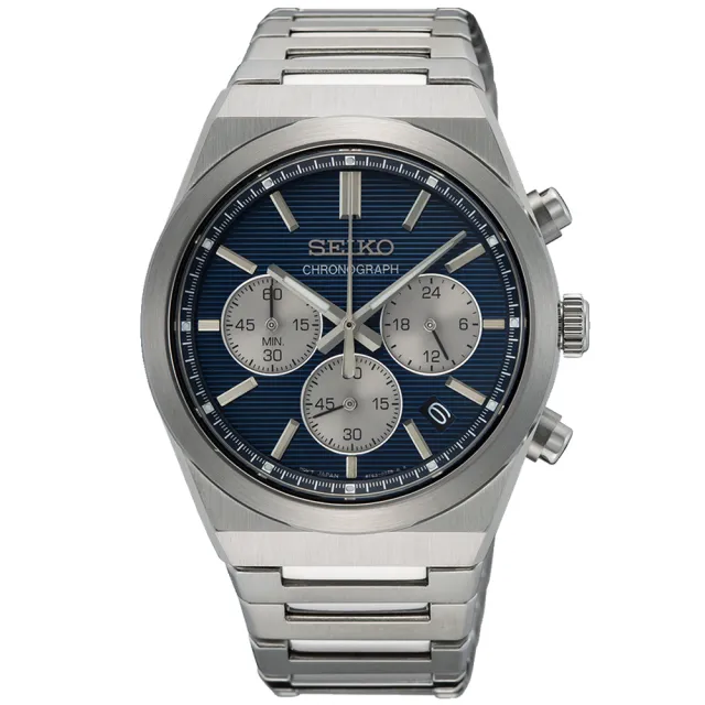 【SEIKO 精工】CS系列 簡約計時石英腕錶 聖誕節 禮物 送禮(SSB453P1/8T63-02F0B)