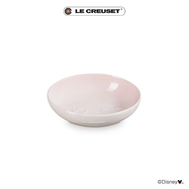 【Le Creuset】迪士尼米奇系列 造型橢圓盤19cm(貝殼粉)