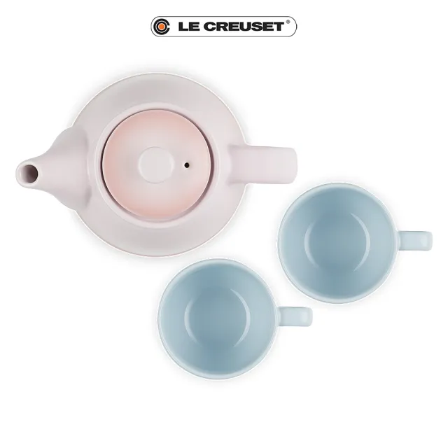 【Le Creuset】瓷器新娘系列茶具組(貝殼粉/海岸藍)