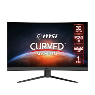 【MSI 微星】加購品 微星 G32C4X 32型 VA 250Hz 曲面電競螢幕(1ms/FreeSync/1500R/HDR)