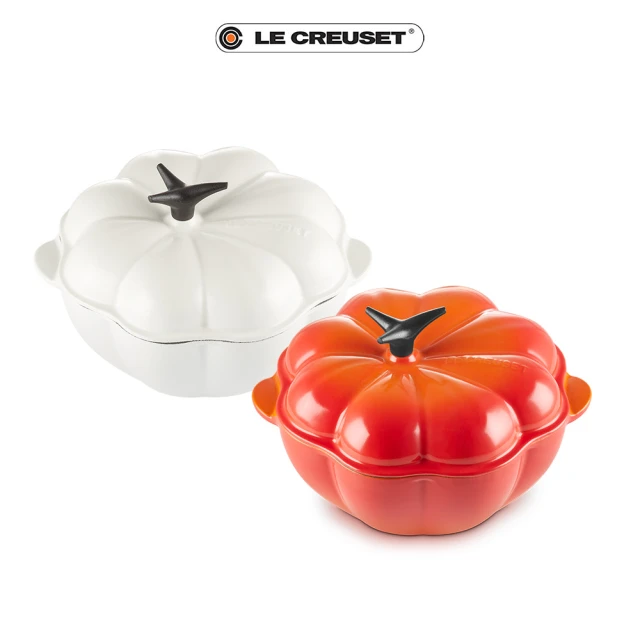 Le Creuset 南瓜琺瑯鑄鐵鍋22cm(棉花白/火焰橘 2色選1)