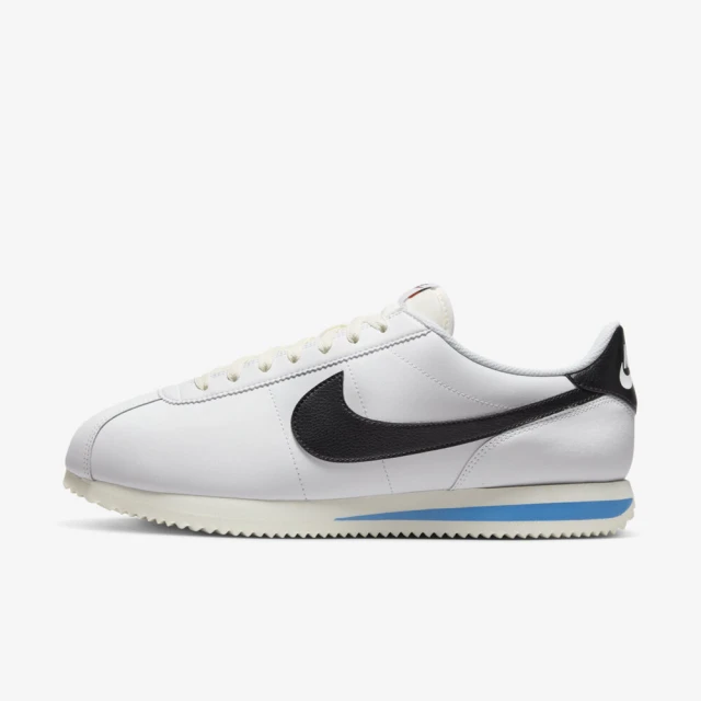 NIKE 耐吉 Cortez 男女 休閒鞋 運動 經典 復古 阿甘鞋 奶油中底 皮革 穿搭 白 藍(DM4044-100)