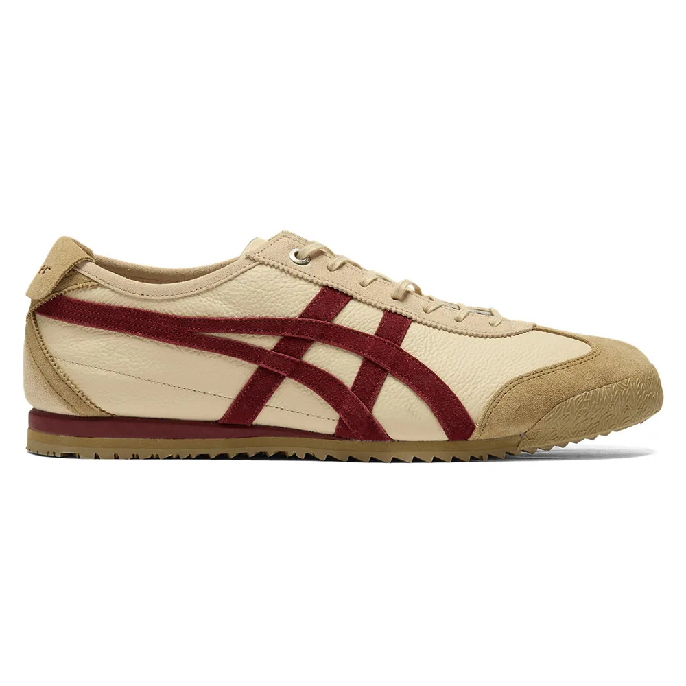 朱砂　虎牙タッソー Onitsuka Tiger】Onitsuka Tiger鬼塚虎-米底深紅麂皮虎爪紋