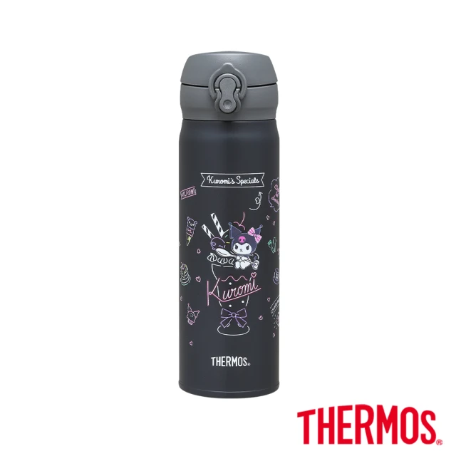 THERMOS 膳魔師 酷洛米不鏽鋼超輕量彈蓋真空保溫瓶500ml(JNL-504KU-DGY)