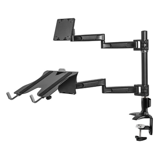 ErgoGrade EGTC410N ErgoGrade EGTC410N 雙螢幕支架,支援12.5吋至27吋螢幕,最大承載重量達8KG,適合筆電與螢幕使用。採用高強度鋁合金材質,輕便耐用,黑色設計簡約時尚,符合國際VESA安裝標準,提供穩定且舒適的螢幕支撐。