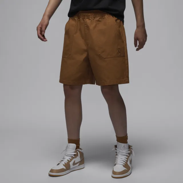 【NIKE 耐吉】短褲 運動褲 休閒 男 AS M J ESS STMT WVN SHORT 咖啡色(FV7266228)