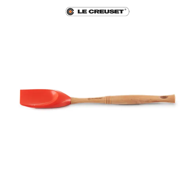 【Le Creuset】耐熱矽膠V鏟杓(火焰橘)