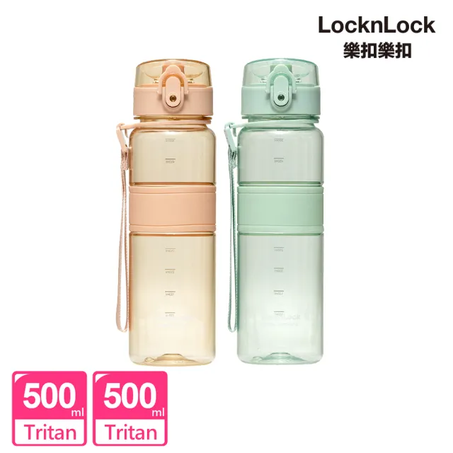 【LocknLock 樂扣樂扣】買一送一-Tritan優質彈蓋提帶水壺500ml(2色任選)