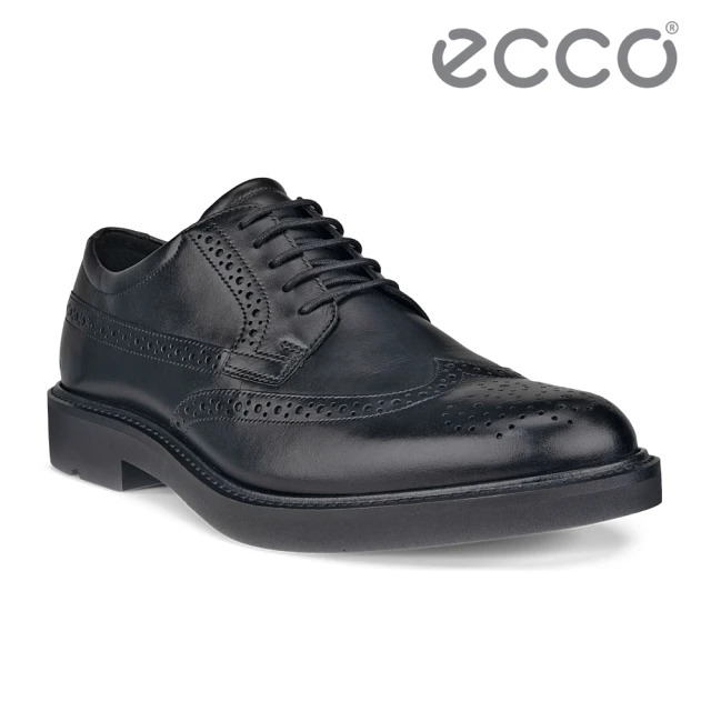 ecco METROPOLE LONDON 都會倫敦系列正裝皮革樂福鞋 男鞋(黑色 52561411001)