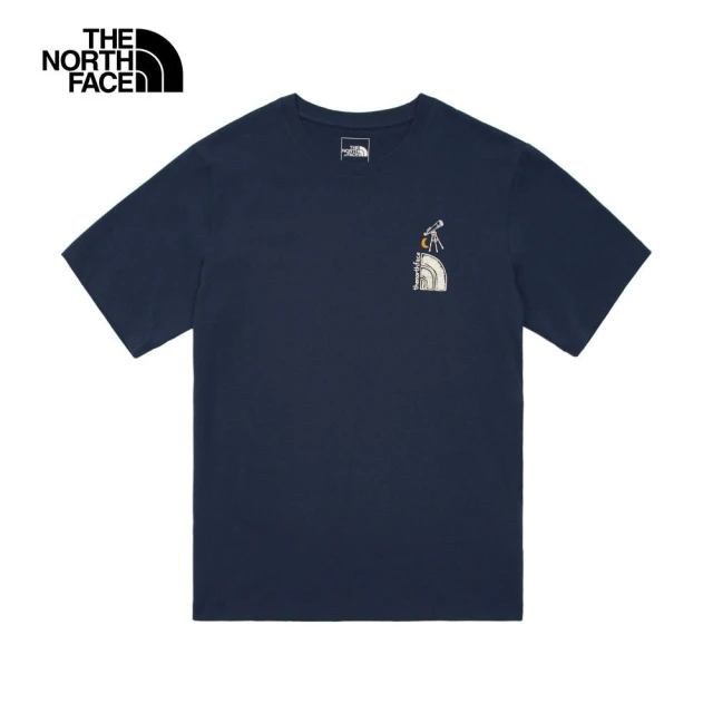 The North Face TNF 北臉 短袖上衣 休閒 U BTS S/S RLX TEE - AP 男 女 藍色(NF0A8AT48K2)