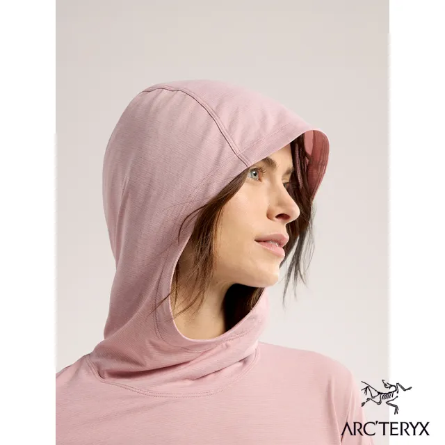 【Arcteryx 始祖鳥】女 Taema 快乾長袖套頭衫(野玫瑰雜粉)