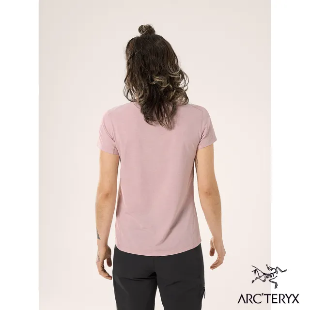 【Arcteryx 始祖鳥】女 Taema 快乾短袖圓領衫(野玫瑰雜粉)