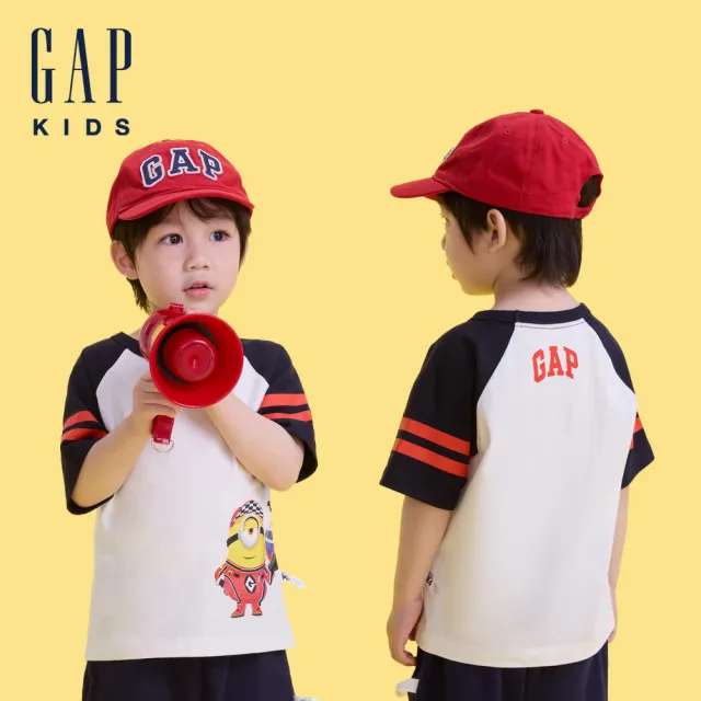 【GAP】兒童裝 Gap x Minions小小兵聯名 Logo純棉印花圓領短袖T恤-多款任選(466038&545514&562512&562525)