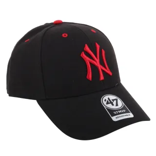 【47BRAND 品牌】洋基NY 紅繡線第47章 男性棒球帽/(黑)