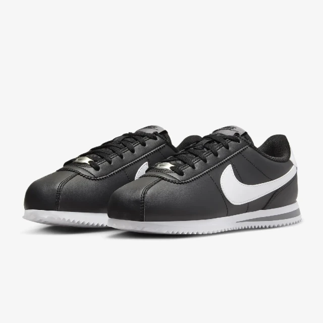 NIKE 耐吉 CORTEZ BASIC SL GS 復古 慢跑鞋 休閒鞋 阿甘 大童 女 黑白(DM0950-001 ∞)