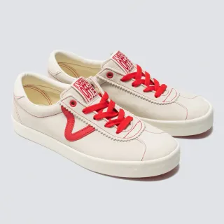 【VANS 官方旗艦】Sport Low 男女款米白色/紅色滑板鞋