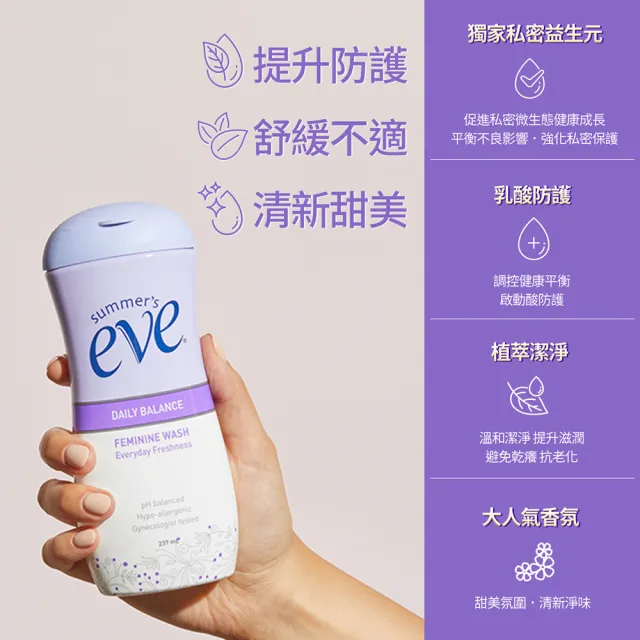 即期品【Summer’s Eve 舒摩兒】經典浴潔露2入-效期2025/1(私密清潔 經典防護王)