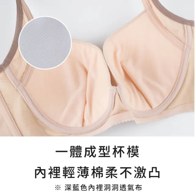 【玉如阿姨】無痕2件組A.B.C.D罩 活力甜心內衣※0422米+灰(無痕 集中 爆乳 舒適 托高 台灣製)