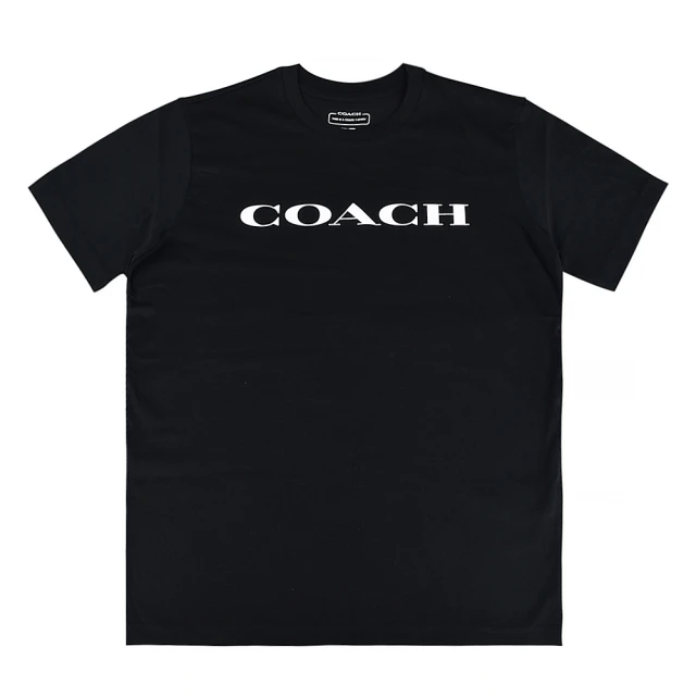 COACH COACH ESSENTIAL字母LOGO純棉短袖T恤(男款/黑)