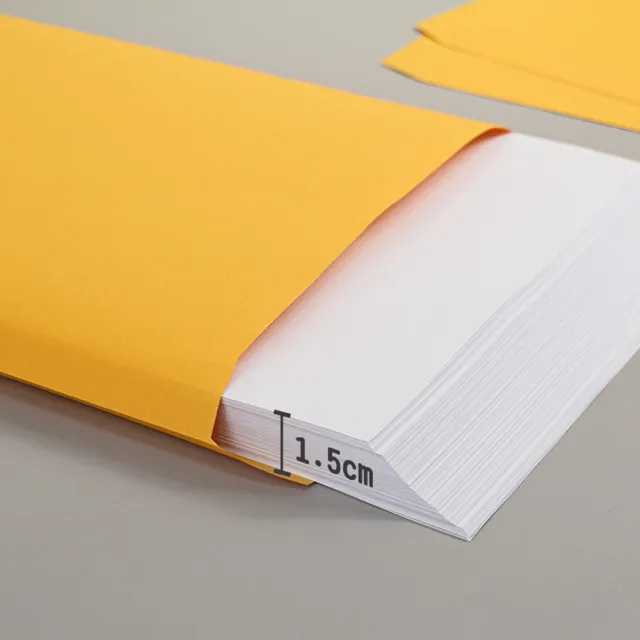 【珠友】大A4/13K黃牛皮信封/金黃牛皮/中式信封/公文信封袋/文件資料袋/郵寄信封(40入)