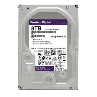 【WD 威騰】WD85PURZ 紫標 8TB 3.5吋監控系統硬碟