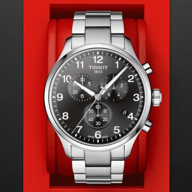【TISSOT 天梭】CHRONO XL 韻馳系列 三眼計時石英腕錶 父親節 禮物 推薦(T1166171105701)