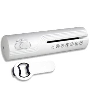 【FILUX 飛力士】手持迷你直條碎紙機_極簡白 S-090(出國+外務輕巧碎紙機必備)