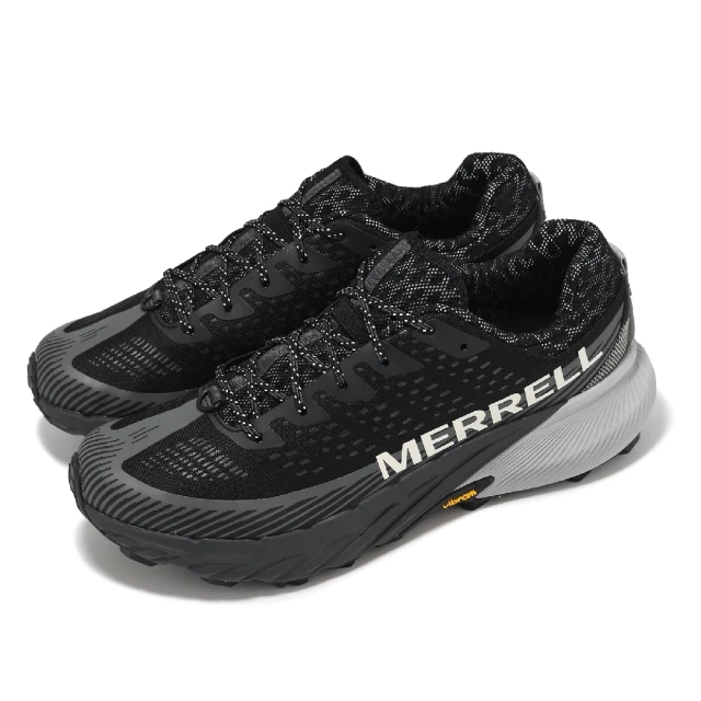 MERRELL 越野跑鞋 Agility Peak 5 男鞋 黑 灰 抓地 橡膠大底 回彈 運動鞋(ML067759)