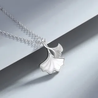 【KT DADA】交換禮物 包包 項鍊 氣質女項鍊 銀杏項鍊 純銀項鍊 日系項鍊 幸運項鍊 細項鍊 造型項鍊 