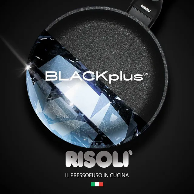 【RISOLI 里索利】福諾系列不沾單柄深炒鍋24cm