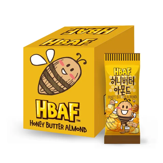 【HBAF】杏仁果30gx12包/盒(蜂蜜奶油/山葵)