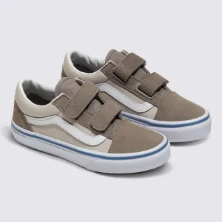 【VANS 官方旗艦】Old Skool V 中童款卡其色滑板鞋/休閒鞋