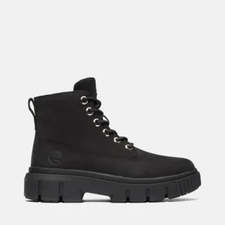 【Timberland】女款黑色皮革中筒休閒靴(A5RNG001)