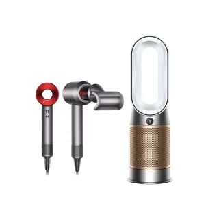 【dyson 戴森】HP09 Purifier Hot+Cool 三合一甲醛偵測涼暖空氣清淨機(白金色)(超值組)買一送一