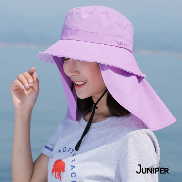 Juniper 朱尼博 JUNIPER 抗UV防潑水防曬可拆式披風淑女遮陽帽 J7499(帽子_遮陽帽_防曬帽_披風帽)