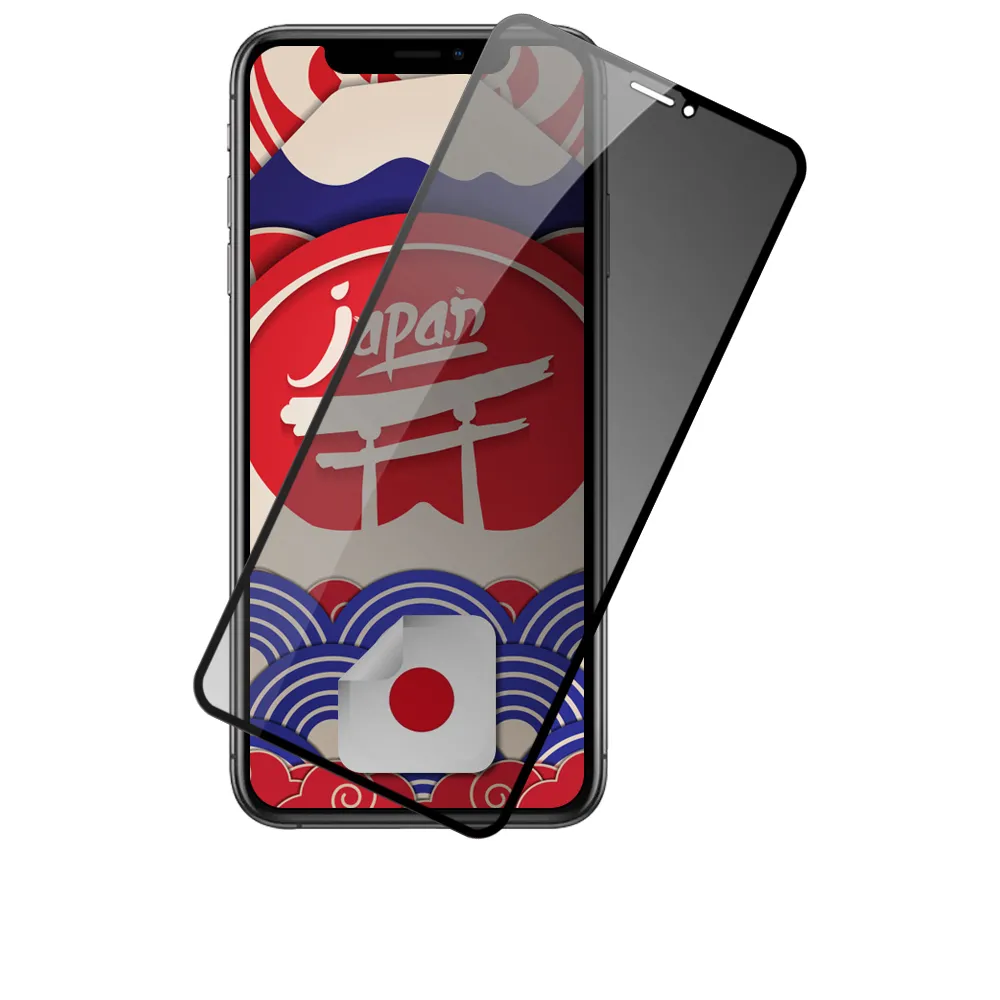 IPhone X 保護貼 XS 11 PRO 保護貼 買一送一滿版黑框防窺玻璃鋼化膜(買一送一 IPhone X XS 11 PRO保護貼)