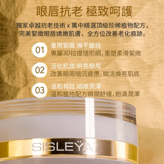 【Sisley 希思黎】官方直營 抗皺活膚御緻眼唇霜15ml(亮眼神器1+1)