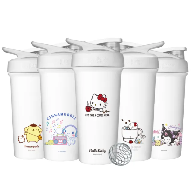 【Blender Bottle】Strada Sleek不鏽鋼｜三麗鷗Sanrio 按壓防漏水壺740ml(BlenderBottle/運動水壺/冰霸杯)