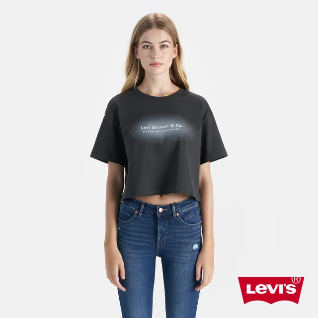 【LEVIS 官方旗艦】女款 短袖Tee恤 休閒印花 短版T 人氣新品 0018K-0000