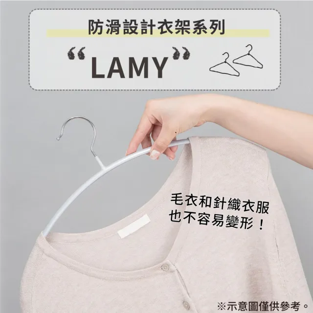 【NITORI 宜得利家居】拱形衣架 防滑衣架 5入 LB2s01 GY 5P(拱型衣架 防滑衣架 衣架)