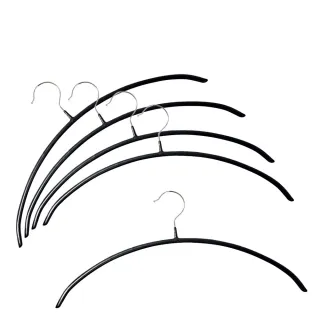 【NITORI 宜得利家居】拱形衣架 防滑衣架 5入 LB2s01 BK 5P(拱型衣架 防滑衣架 衣架)