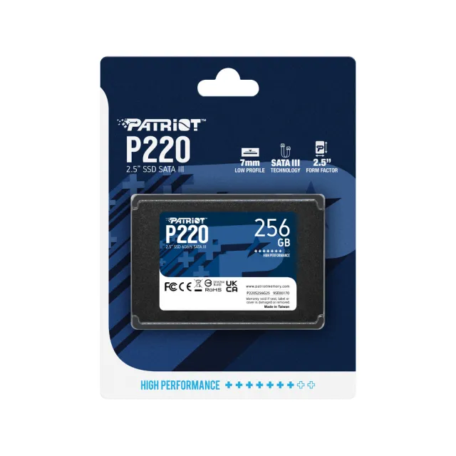 【PATRiOT 博帝】P220 SATA III 2.5吋 256GB SSD固態硬碟