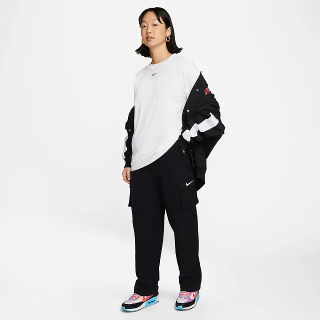 【NIKE 耐吉】AS W NSW TEE ESSNTL LBR 白色 刺繡LOGO 女 短袖 短T 休閒(FD4150-100 ∞)