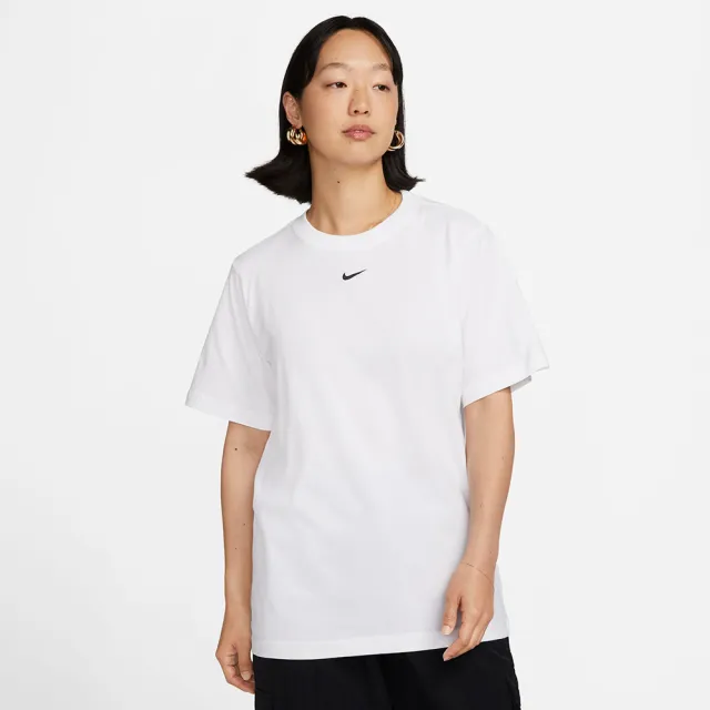 【NIKE 耐吉】AS W NSW TEE ESSNTL LBR 白色 刺繡LOGO 女 短袖 短T 休閒(FD4150-100 ∞)